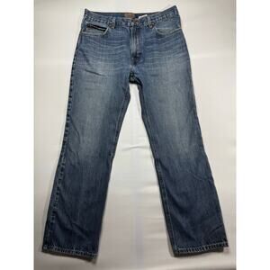 Ariat Men's Straight Leg Western Blue Denim Jeans - Size 34x32 (35x31)